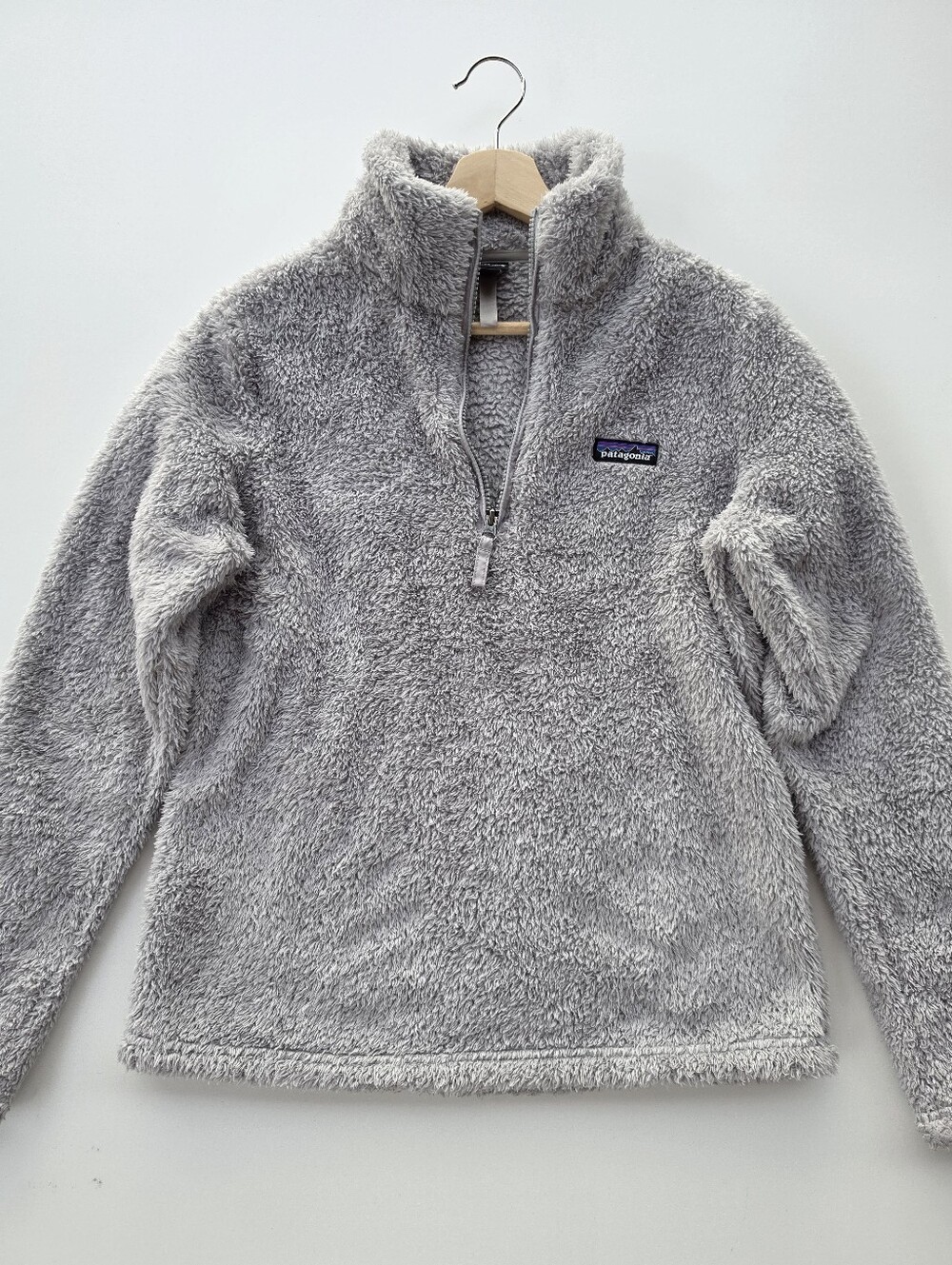 Patagonia Womens Los Gatos Grey 1/4 Zip Fleece Pullover In Drift Grey